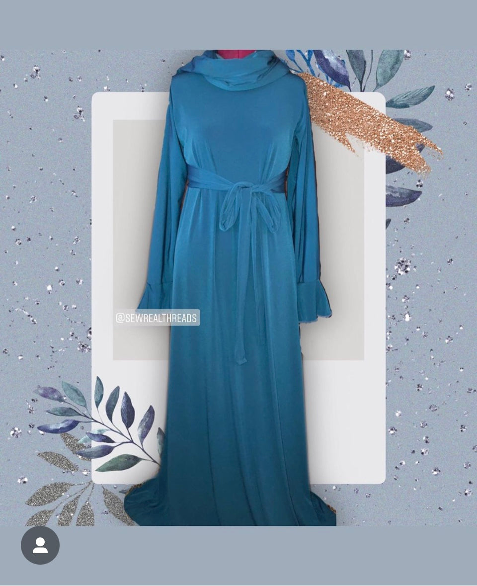 Not So Basic A-Line Maxi Dress with Matching Shayla (Hijab)